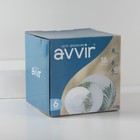Столовый сервиз Avvir «Юкка», 18 предметов: 6 тарелок d=16.5 см, d=17.5 см, d=23 см, стеклокерамика, белый - Фото 5