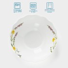 Салатник Avvir «Полевые цветы», 430 мл, d=15.5 см, стеклокерамика, белый - Фото 2