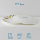 Сервиз столовый Avvir «Полевые цветы», 18 предметов: 6 тарелок d=16.5 см, d=17.5 см, d=23 см, стеклокерамика, белый - Фото 2