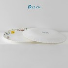 Сервиз столовый Avvir «Полевые цветы», 18 предметов: 6 тарелок d=16.5 см, d=17.5 см, d=23 см, стеклокерамика, белый - Фото 3