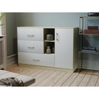 Комод К-3.1, 1280 х 440 х 900, Дуб сонома/Белыйжемчуг - фото 14537029