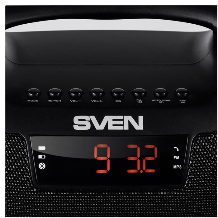 Колонка порт. Sven PS-460 черный 18W 1.0 BT/USB 10м 1800mAh (SV-015237) - фото 51656226