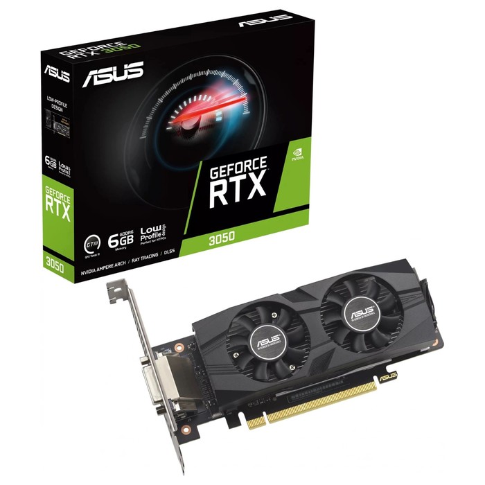 Видеокарта Asus PCI-E 4.0 RTX3050-O6G-LP-BRK NVIDIA GeForce RTX 3050 6Gb 96bit GDDR6 1507/1   107745 - фото 51656367