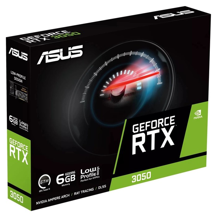 Видеокарта Asus PCI-E 4.0 RTX3050-O6G-LP-BRK NVIDIA GeForce RTX 3050 6Gb 96bit GDDR6 1507/1   107745 - фото 51656368