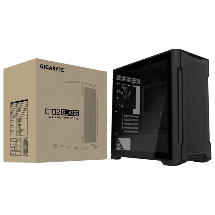 Корпус Gigabyte C102B GB-C102G черный без БП ATX 7x120mm 4x140mm 2xUSB3.0 audio bott PSU - фото 51656409