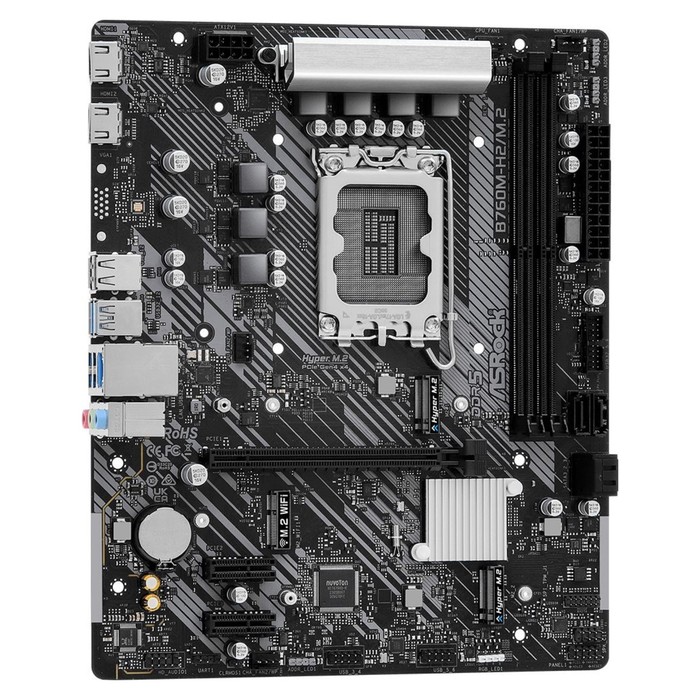 Материнская плата Asrock B760M-H2/M.2 Soc-1700 Intel B760 2xDDR5 mATX AC`97 8ch(7.1) 2.5Gg   1077453 - фото 51664103