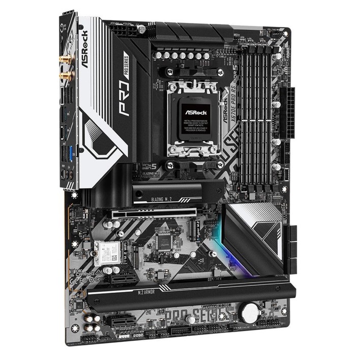 Материнская плата Asrock X670E PRO RS SocketAM5 AMD X670 4xDDR5 ATX AC`97 8ch(7.1) 2.5Gg RA   107745 - фото 51656494