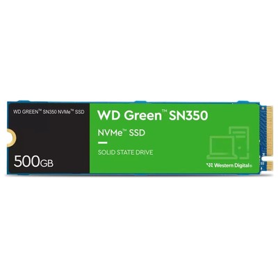 Накопитель SSD WD S PCIe 3.0 x4 500GB WDS500G2G0C Green SN350 M.2 2280