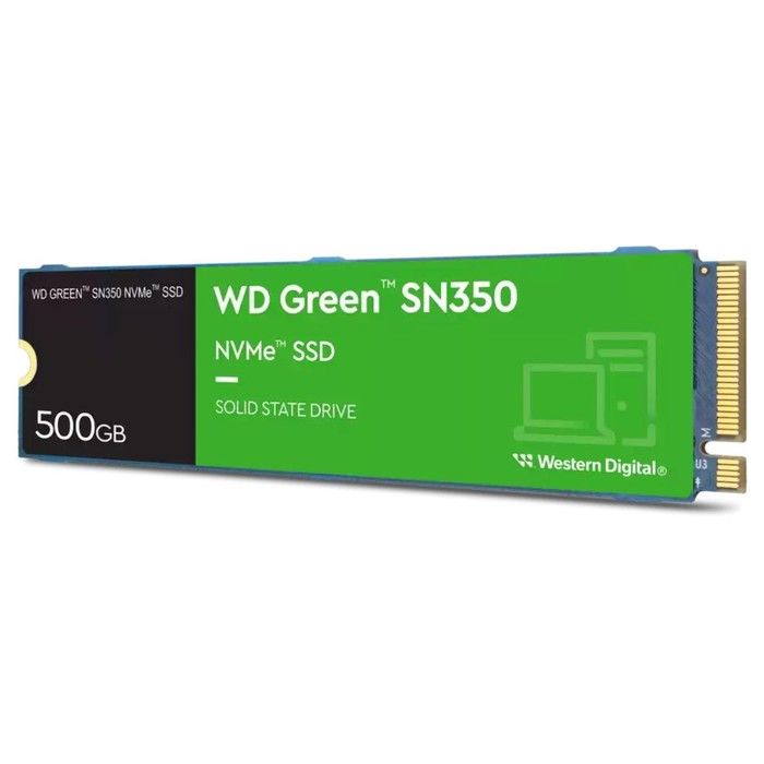 Накопитель SSD WD S PCIe 3.0 x4 500GB WDS500G2G0C Green SN350 M.2 2280 - фото 51656530