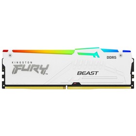 Память DDR5 32GB 6000MHz Kingston KF560C36BWEA-32 Fury Beast White Expo RGB RTL Gaming PC5-   107745