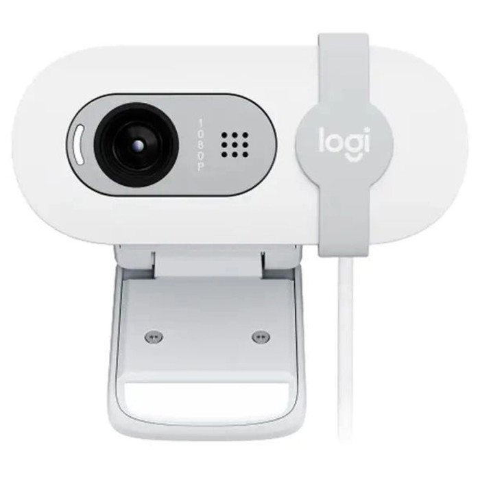 Камера Web Logitech HD Webcam Brio 100 Full белый 2Mpix (1920x1080) USB Type-C с микрофоном   107748 - фото 51657470