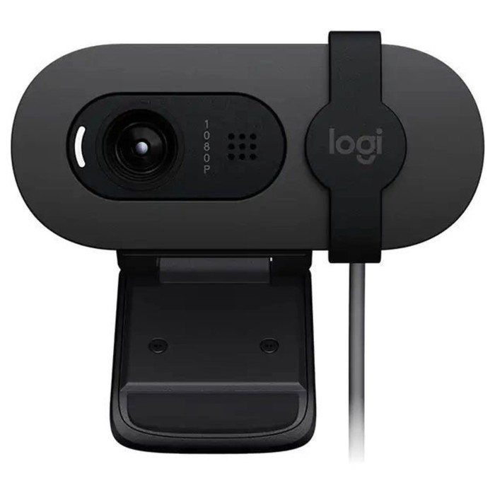 Камера Web Logitech HD Webcam Brio 100 Full графитовый 2Mpix (1920x1080) USB Type-C с микро   107748 - фото 51657475