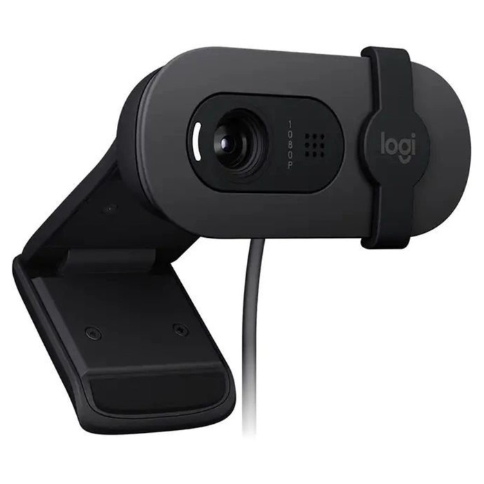 Камера Web Logitech HD Webcam Brio 100 Full графитовый 2Mpix (1920x1080) USB Type-C с микро   107748 - фото 51657476