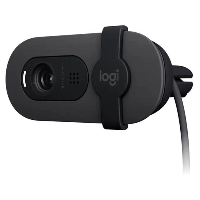 Камера Web Logitech HD Webcam Brio 100 Full графитовый 2Mpix (1920x1080) USB Type-C с микро   107748 - фото 51657477