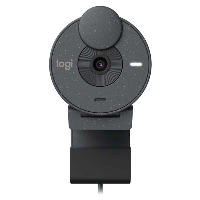 Камера Web Logitech HD Webcam Brio 300 серый 2Mpix (1920x1080) USB Type-C с микрофоном (960   107748 - фото 51657482