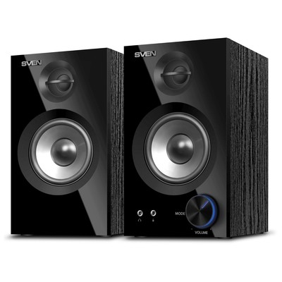 Колонки Sven SPS-621, формат акустики 2.0, 28 Вт, Bluetooth, МДФ, от сети, чёрные