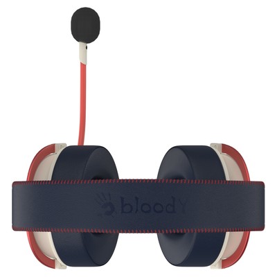 Наушники с микрофоном A4Tech Bloody M595 Proxy Boom оголовье, USB, 2.3 м, мониторные, 2.3 м, с рисунком