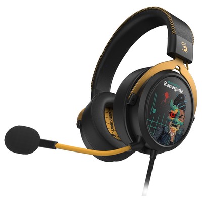 Наушники с микрофоном A4Tech Bloody M595 Renegade, оголовье, USB, 2.3 м, мониторные, 2.3 м, с рисунком