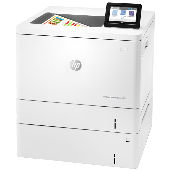 Принтер лазерный HP Color LaserJet Enterprise M555x (7ZU79A) A4 Duplex WiFi белый - фото 51657892