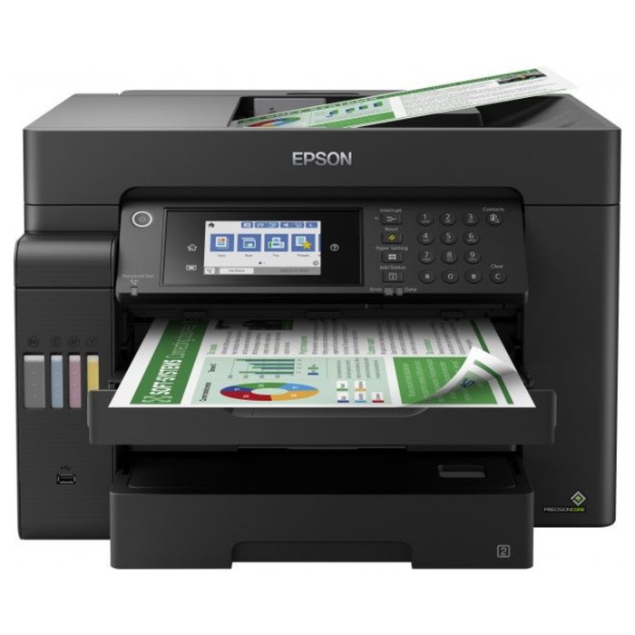 МФУ струйный Epson L15150 (C11CH72404/505/506/403) A3+ Duplex Net Wi-Fi, чёрный - Фото 1