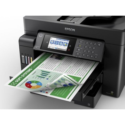 МФУ струйный Epson L15150 (C11CH72404/505/506/403) A3+ Duplex Net Wi-Fi, чёрный