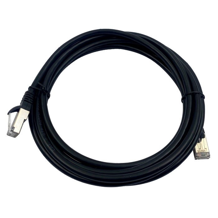 Патч-корд Buro STP 4 пары cat7 CCA molded 3м черный RJ-45 (m)-RJ-45 (m)