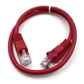 Патч-корд Buro UTP-5E-0.5M-R UTP 4 пары cat5E CCA molded 0.5м красный RJ-45 (m)-RJ-45 (m)