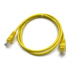 Патч-корд Buro UTP-5E-1M-Y UTP 4 пары cat5E CCA molded 1м желтый RJ-45 (m)-RJ-45 (m) - Фото 1