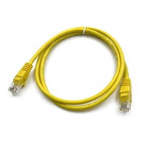 Патч-корд Buro UTP-5E-1M-Y UTP 4 пары cat5E CCA molded 1м желтый RJ-45 (m)-RJ-45 (m)