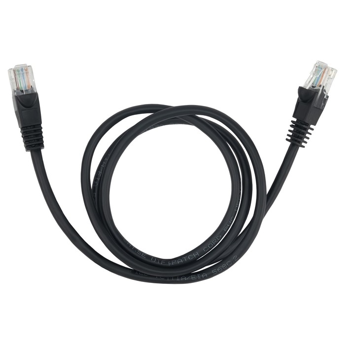 Патч-корд Buro UTP 4 пары cat5E CCA molded 1м черный RJ-45 (m)-RJ-45 (m) (упак.:1шт)