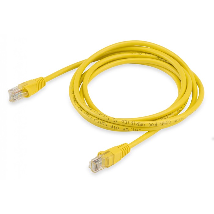 Патч-корд Buro UTP 4 пары cat5E CCA molded 2м желтый RJ-45 (m)-RJ-45 (m)