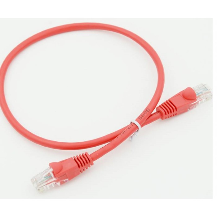 Патч-корд cat5E molded 0.5м красный RJ-45 (m)-RJ-45 (m)