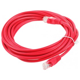 Патч-корд cat5E molded 5м красный RJ-45 (m)-RJ-45 (m)