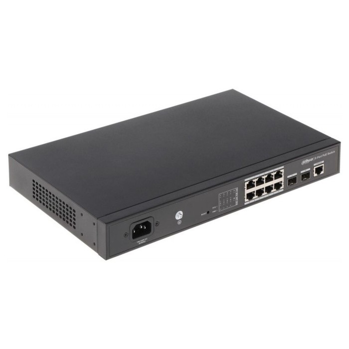 Коммутатор Dahua DH-PFS4210-8GT-150 (L2) 8x1Гбит/с 2SFP 8PoE+ 150W управляемый - фото 51658214