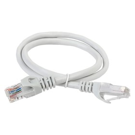 Патч-корд ITK PC01-C5EU-05M UTP RJ-45 вил.-вилка RJ-45 кат.5E 0.5м серый ПВХ