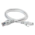 Патч-корд ITK PC01-C5EU-1M UTP RJ-45 вил.-вилка RJ-45 кат.5E 1м серый ПВХ (уп.:1шт) - фото 51658343