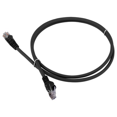 Патч-корд Lanmaster LAN-PC45/U6-1.0-BK UTP RJ-45 вил.-вилка RJ-45 кат.6 1м черный LSZH (уп.   107752