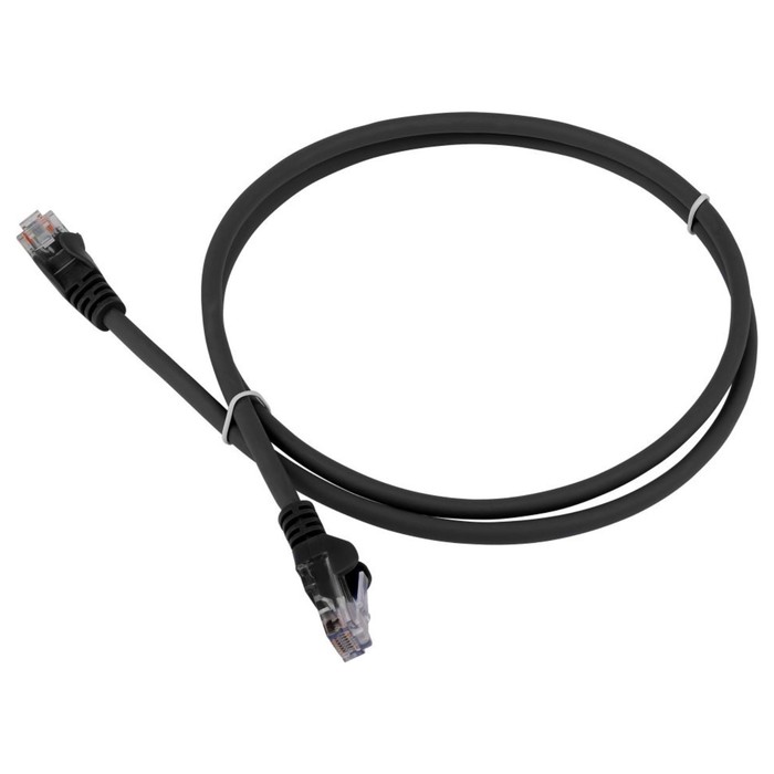 Патч-корд Lanmaster LAN-PC45/U6-1.0-BK UTP RJ-45 вил.-вилка RJ-45 кат.6 1м черный LSZH (уп.   107752 - Фото 1