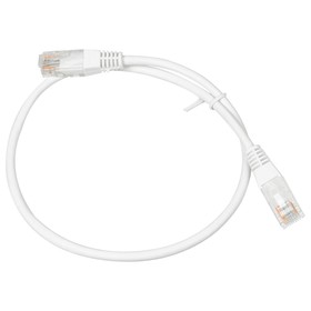 Патч-корд Lanmaster TWT-45-45-0.5-WH UTP RJ-45 вил.-вилка RJ-45 кат.5E 0.5м белый ПВХ (уп.:   107753