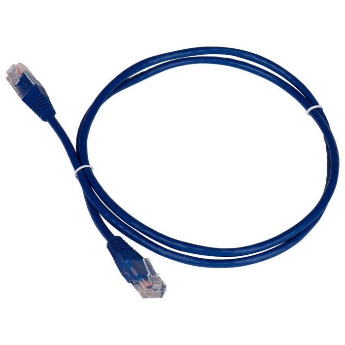 Патч-корд Lanmaster TWT-45-45-1.0-BL UTP RJ-45 вил.-вилка RJ-45 кат.5E 1м синий ПВХ (уп.:1ш   107753 - Фото 1