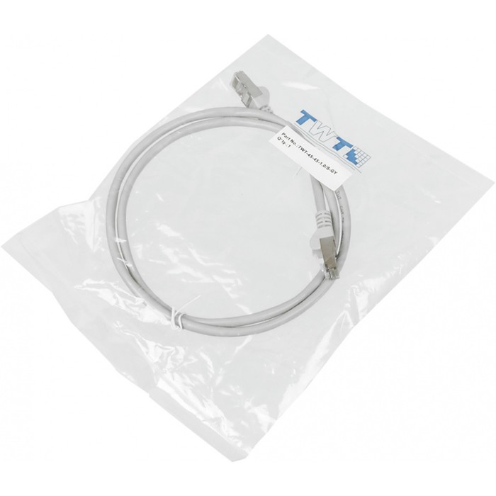 Патч-корд Lanmaster TWT-45-45-1.0/S-GY FTP RJ-45 вил.-вилка RJ-45 кат.5E 1м серый ПВХ (уп.:   107753 - фото 51665907