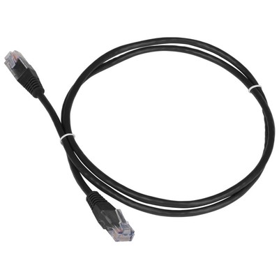 Патч-корд Lanmaster TWT-45-45-3.0-BK UTP RJ-45 вил.-вилка RJ-45 кат.5E 3м черный ПВХ (уп.:1   107753