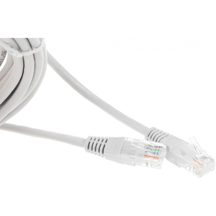 Патч-корд Lanmaster TWT-45-45-5.0-GY UTP RJ-45 вил.-вилка RJ-45 кат.5E 5м серый ПВХ (уп.:1ш   107753 - фото 51658456