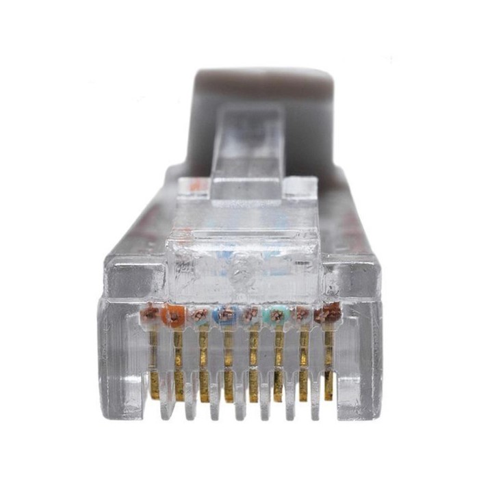 Патч-корд Suprlan 10-0142 UTP RJ-45 вил.-вилка RJ-45 кат.5E 1м серый LSZH 24AWG - фото 51658541