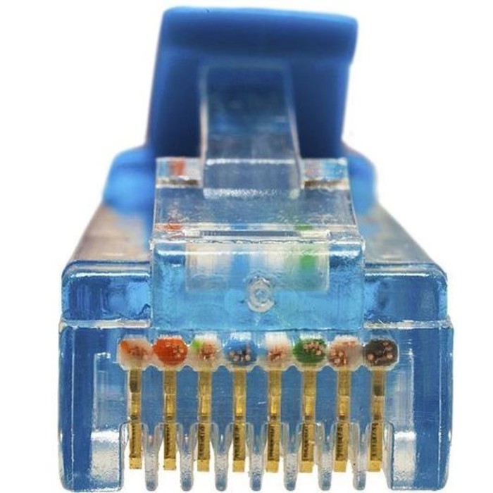 Патч-корд Suprlan 10-0149 UTP RJ-45 вил.-вилка RJ-45 кат.5E 3м синий LSZH 24AWG - фото 51658551