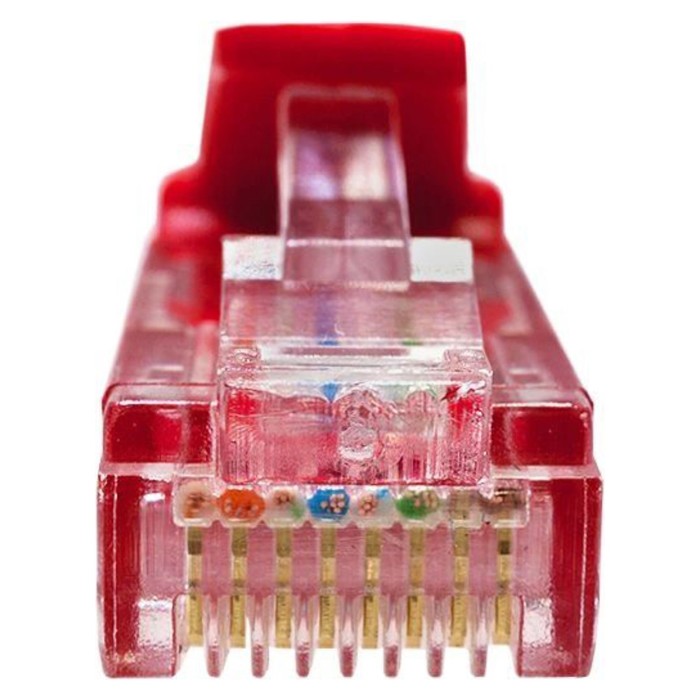 Патч-корд Suprlan 10-0152 UTP RJ-45 вил.-вилка RJ-45 кат.5E 1м красный LSZH 24AWG - фото 51658553