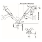 Кронштейн для мониторов Ultramounts UM705 черный 13"-27" макс.13кг настольный поворот и нак   107755 - Фото 3