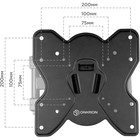 Кронштейн для телевизора Onkron M1S черный 17"-43" макс.35кг настенный фиксированный - Фото 4