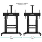 Подставка для телевизора Onkron TS2811 черный 60"-100" макс.147.8кг напольный мобильный - Фото 3