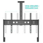 Стойка для телевизора Onkron TS2080 черный 60"-120" макс.150кг напольный мобильный - Фото 4